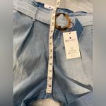 Gloria Vanderbilt NWT  Size 4 Pleated Front Belted High Rise Denim Shorts Photo 8