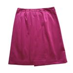 Talbots  Skirt Raspberry Pink Faux Wrap Pockets Career Dressy Lined Skirt Size 8 Photo 5