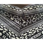 Vintage Halloween Cat Skull Witch Moon Pumpkin Black White Wrap Around Skirt Size undefined Photo 4