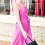 Everlane  The Japanese Goweave Picnic Pink Size 4 Adjustable Strap Dress. Photo 1