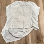 Free People  White Asymmetrical Strapless Top Women’s Medium Photo 2