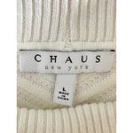 Chaus New York Cream Winter White Cowl Neck Sweater Dress Size L Photo 2