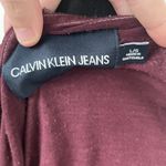 Calvin Klein Thin Burgundy Hooded Shirt Photo 2