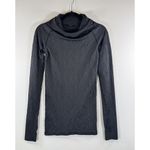 Lululemon Womens Hoodie Black Rest Less Textured Thumbhole Pullover Athletic 4 Photo 1
