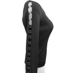 Topshop NEW  Black One Shoulder Sleeve Rings Stretch Knit Pullover Sweater Top 4 Photo 3