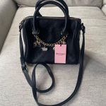 Juicy Couture NWT Not Your Babe Satchel Black Gold Chain Purse Bag Charms Photo 0