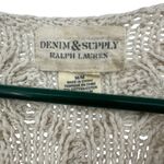 Denim & Supply Ralph Lauren  Size Medium Cable Knit V Neck Pullover Sweater Cream Photo 2