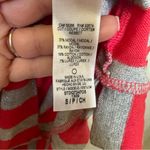 Splendid  shimmery silver & orange stripe oversized henley Sz S Photo 4