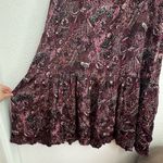 Anthropologie  Maeve Lisabetta Maxi Dress Paisley Print Purple Wine Size S Photo 5
