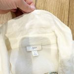 J Jill Womens Sheer Embroidered Floral Top Size Large Boho Fairy Flare Crinkle Photo 8