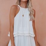 VICI White Tassel Romper Photo 0