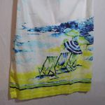 Crown & Ivy  Beach Scene Vacation Dress - Blue and Green Sleeveless Size 6 Photo 2