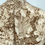 Vintage 70s Rag Dolls Mini Dress Fit & Flare Shirtdress Tie Neck Printed Brown S Photo 9