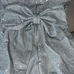 Silver Sparkly big back Bow Tube Dress coquette, Glam Romance Photo 7