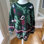 Vintage 90s Paris Sport Club Green White Paisley Ramie Cotton Tunic Sweater Sz M Size M Photo 8