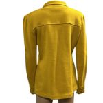 525 America  Mustard Yellow Knit 2 Button Blazer Jacket with Pockets Womens Large Photo 4