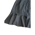 Banana Republic Ruffle Hem Black Mini Skirt, Stylish Party Cocktail Skirt Photo 2