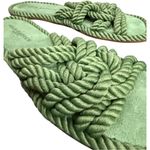 Kelsi Dagger Anthropologie Brooklyn Sage Green Slip On Rope Sandals Size 6.5 Photo 1