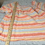Talbots Plus Square Neck Linen Top Palm Stripe size 1X Photo 9
