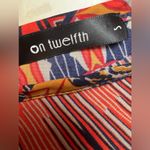 On Twelfth Floral Romper Size S Sleeveless Multicolor Shorts Shelf Open Back. Orange Photo 7