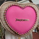 Juicy Couture Love Never Dies Heart Crossbody Bag NWT Pink Tan Gold Studded Y2K Photo 3