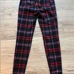 SO  Red and Black Plaid High Rise Leggings with Elastic Waistband Size XS Photo 2