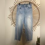 BLANK NYC Womens Baxter Ribcage Straight Leg Jeans Raw Hem Medium Wash Jeans 29 Photo 1