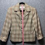 Rena Rowan  Plaid Blazer Jacket Women's‎ 16 Brown Red Lined Vintage Career Wear Photo 3