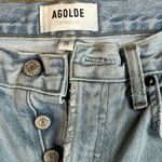 AGOLDE Riley High Rise Straight Crop Jean Button Fly Distressed Knees Size 26 Photo 5