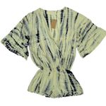 Surf Gypsy Romper Yellow Tie Die Swim Cover Short Sleeve Women's Size Small NWT Photo 0