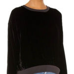 Young Fabulous and Broke Caroline Velour Sweatshirt in Black Photo 0