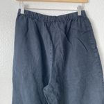 Flax S Black Linen Straight Leg Pants Photo 7