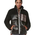 Marc New York NWT  Performance FAUX SHERPA MIXED MEDIA PUFFER Jacket Black Photo 1