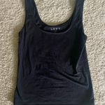 Loft Black square neck  tank top Photo 2