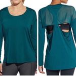 Calia Long Sleeve Mesh Back Racerback Tee | Teal | XS Photo 1