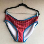 COOGI Bikini Bathing Suit Bottom Red Printed Blue Piping NWOT Photo 0