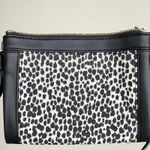 Black and white cheetah print crossbody purse, boho chic hippie animal print Photo 6