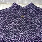 Barbour NWOT‎  Womens Blouse SZ 10 Midhurst Floral High Neck Purple Long Sleeve Photo 4