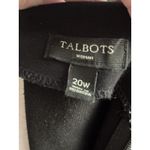 Talbots Shift Dress Plus Size 20W Black Rayon Short Sleeve Round Neck Pockets Photo 6