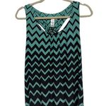 Soho Black Teal Chevron Maxi Dress 2000's Style Preppy Vacation Resort Beach Size L Photo 1