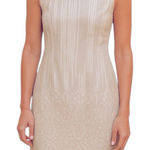 Calvin Klein  Sheath Midi Dress Size 10 – Beige White Ombre Elegance Photo 0