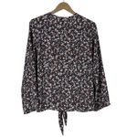 G by Giuliana Blouse Womens M Brown Floral Tie Front Boho Cottagecore Fall Size M Photo 2
