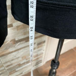 Bobeau  - cotton sweatshirt black crochet shoulder Ruffles detail Sz Small Photo 5