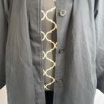 London Fog  Black Union Made Wool Lined Classic Long Trench Coat Size 8 Regular Photo 4