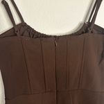 Tic Toc  Brown Milkmaid Corset Bodycon Mini Dress Photo 5