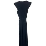 Monteau  Navy Blue Short Flutter Sleeve Belted Waist Pants Jumpsuit Women Sz XS Photo 1