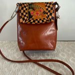 Bambas Work of Art Koala Bear Print Flap Over Leather Crossbody Brown Photo 0