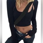 Women Crop Shrug Tops Casual Sun Protection Long Sleeve Cardigan Black Size L Photo 0