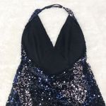 Free People āGlitter & Gold Sequin Velvet Midi Dress Blue Black Size Mediumā New Photo 12