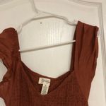 Jessica Simpson Women's Romper Puff Sleeve V-Neck Rust Size Small NWT Photo 11